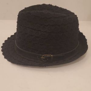 Black lacey Fedora